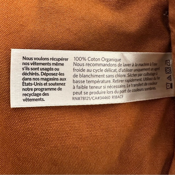 Eileen Fisher Oversized Pumpkin Orange Organic Denim Mandarin Collar Jacket sz S - Picture 5 of 9